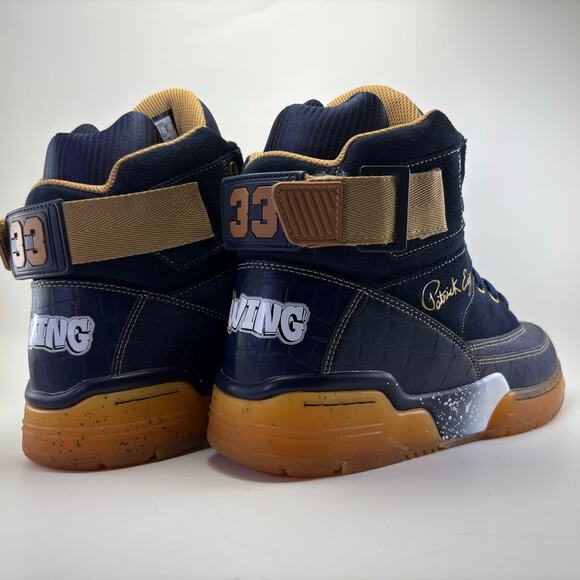 EWING ATHLETICS “Where Brklyn At?“ 33 HI Navy /Gold Athletic Shoes Mens Size 10 - Picture 9 of 12